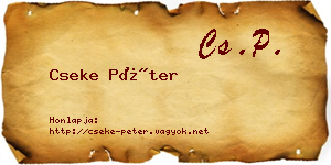 Cseke Péter névjegykártya
